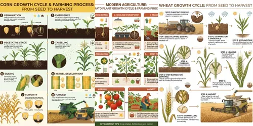 Modern Crop Growth Cycle Farming generated by gemini-image