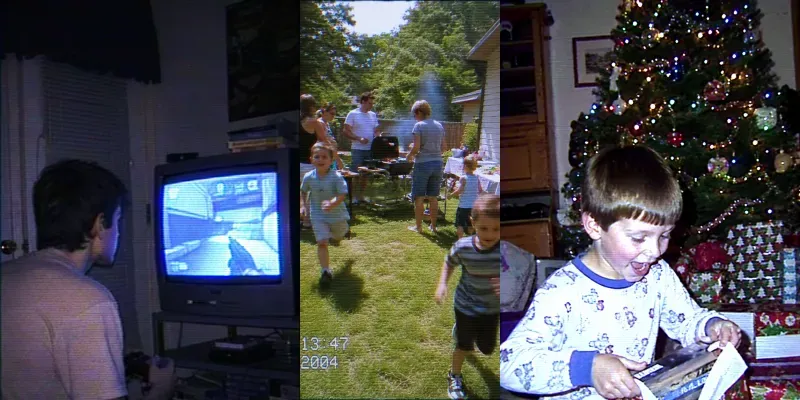 VHS Retro Camcorder Photo Nostalgia generated by undefined