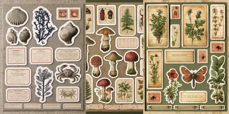Diecut Naturalist Sticker Sheets