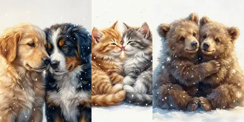 Emotional Animal Companions generated by gemini-image