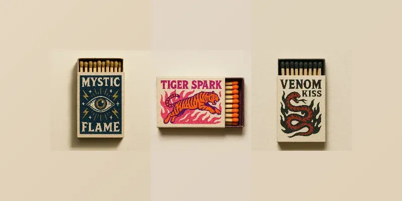 Custom Vintage Matchbox Label Style