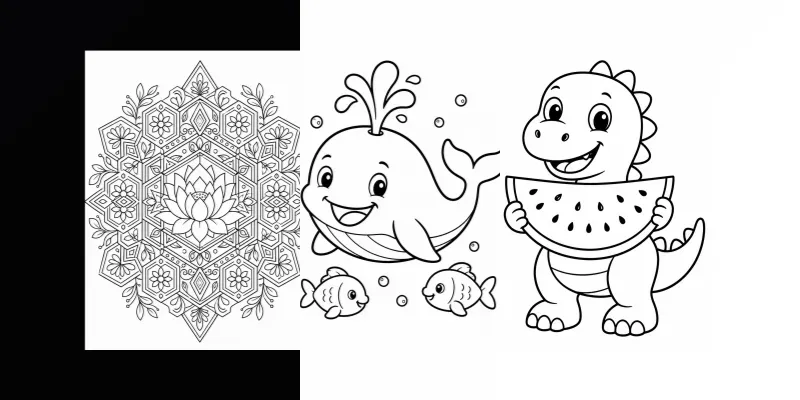 Coloring Book Page Line Art KDP Ready generated by undefined