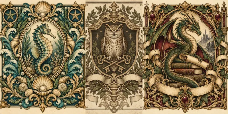 Antique Ex Libris Bookplates