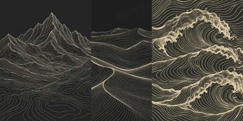 Minimalist Contour Line Art generated by undefined