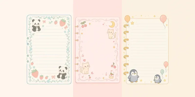 Cute Notebook Page Interiors generated by undefined