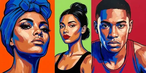 Pop Art Graphic Fauvist Portraiture generated by gemini-image