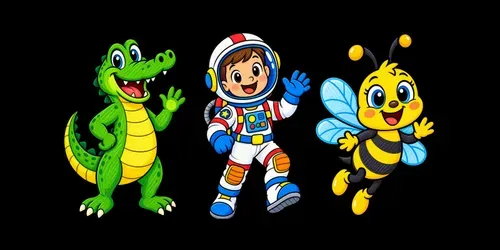 Cartoon Classroom Door Display Characters generated by chatgpt-image