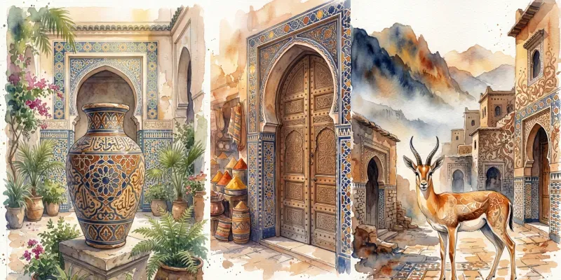 Mediterranean Heritage Wall Art Prints generated by undefined