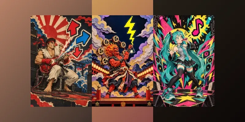 Psychedelic Akibapunk Concert Posters