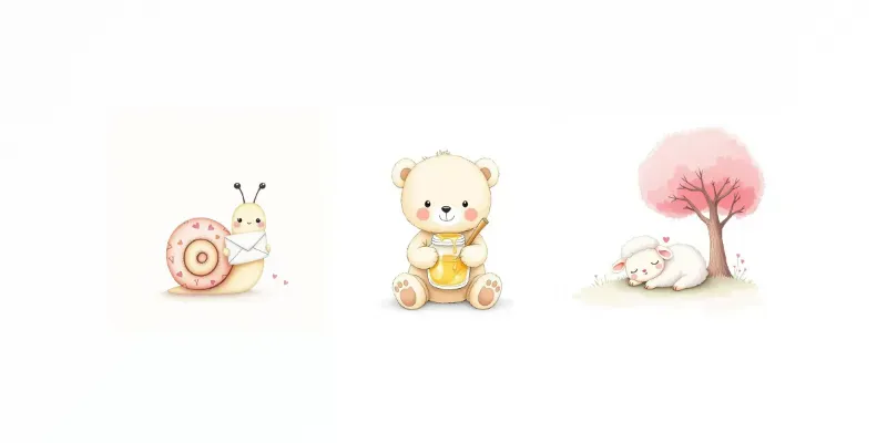 Cute Childrens Cartoon Illustrations