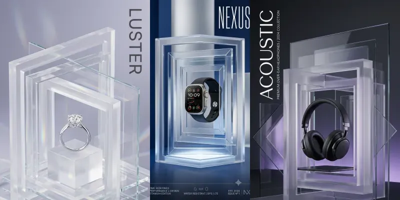 Frosted Acrylic Nesting Product Posters generated by undefined