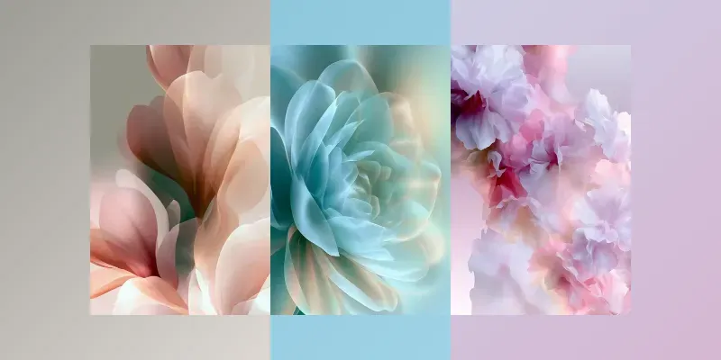 Translucent Floral Petal Art generated by undefined