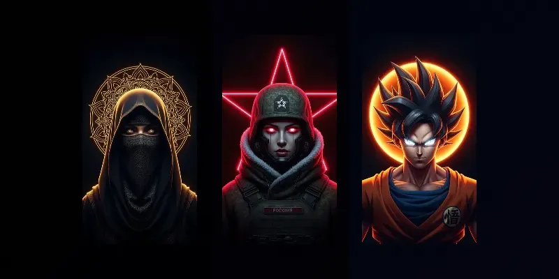 Glowing Minimalist Portrait Wallpapers generated by undefined