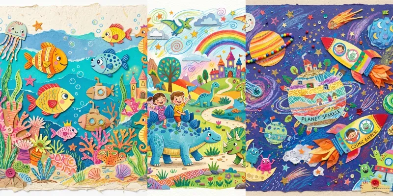 Crayon World Mixed Media Creators generated by undefined