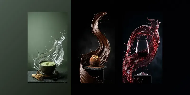 Liquid Flow Sculptural Food Stages generated by undefined