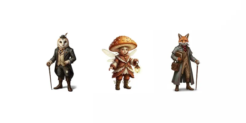 Whimsical Fantasy Character Assets generated by undefined
