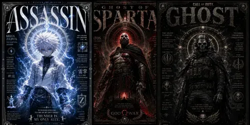 Dark Fantasy Editorial Posters generated by chatgpt-image