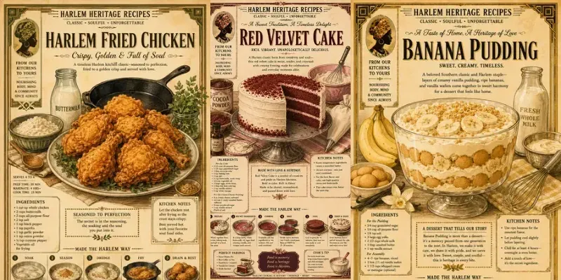 Harlem Food Recipe Book Infographics generated by undefined