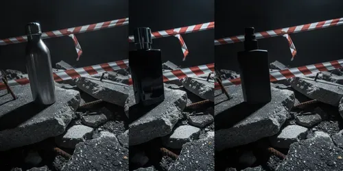 Red Hazard Tape Exclusion Zones generated by gemini-image