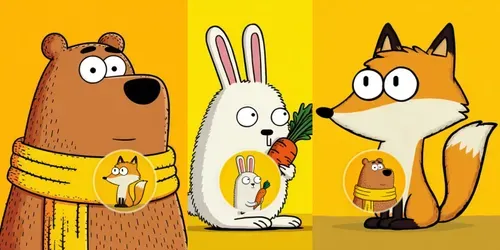 Fun Animal Illustrations generated by midjourney-video