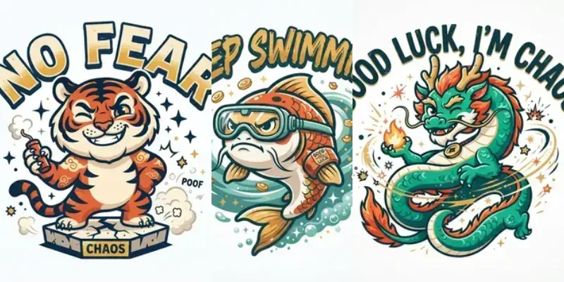 Chinese Cute Tshirt Designs generated by undefined