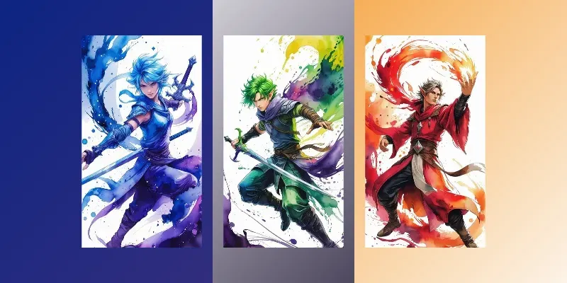 Watercolor Splash Fantasy Vibrant Art generated by undefined