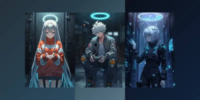 Ultrapremium Cyberpunk Anime Characters generated by undefined