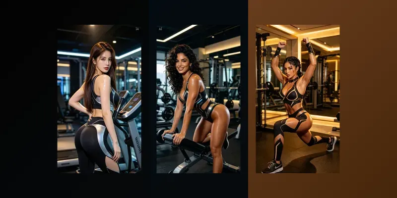 Luxury Gym Glamour Shots generated by undefined