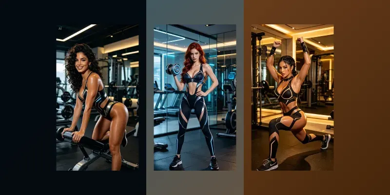 Luxury Gym Glamour Shots generated by undefined