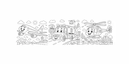 Vehicle Coloring Book Pages generated by chatgpt-image