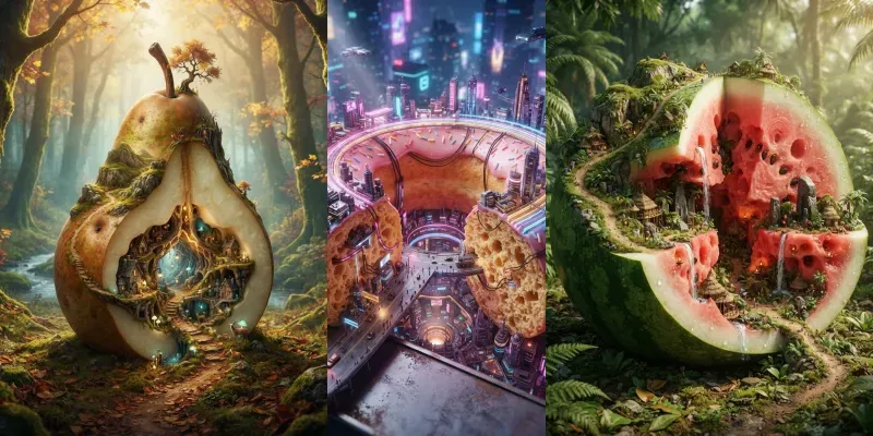 Tiny Worlds In Food Generator
