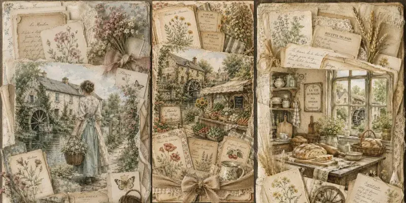 French Mill Journaling Card Ephemera generated by undefined