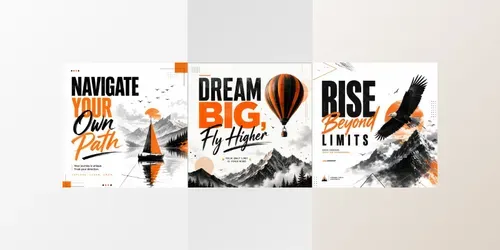 Modern Motivational Quote Posters generated by chatgpt-image