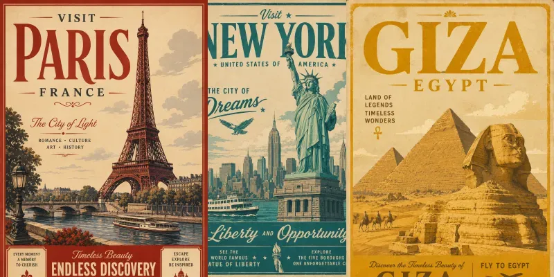 Retro Travel Poster Generator generated by undefined