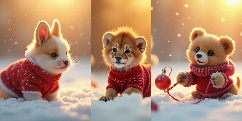 Animals In A Christmas Contexts generated by undefined