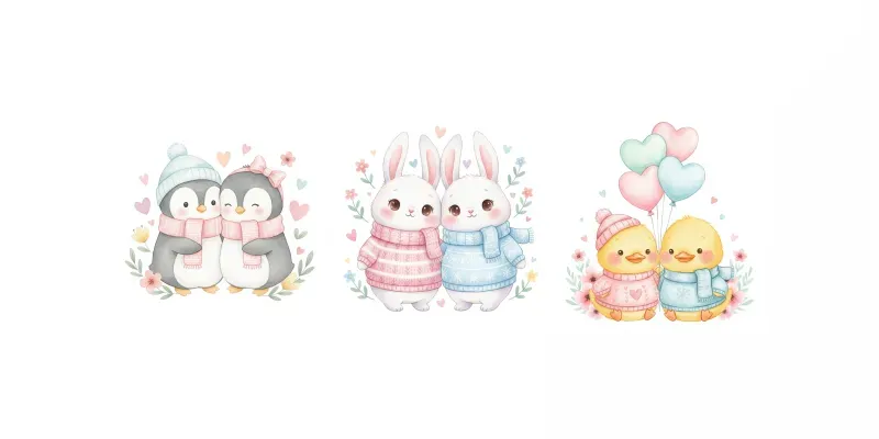 Valentine Nursery Cute Clipart generated by undefined