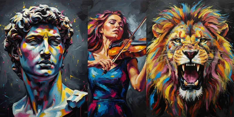 Abstract Portrait Paintings generated by undefined