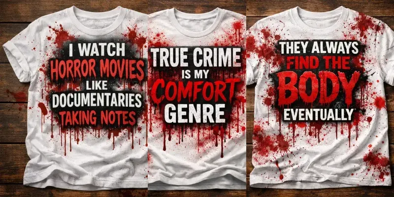 Horror Blood Splatter T Shirts generated by undefined