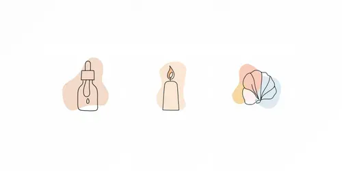 Minimal Line Art Pastel Patch Icons generated by midjourney