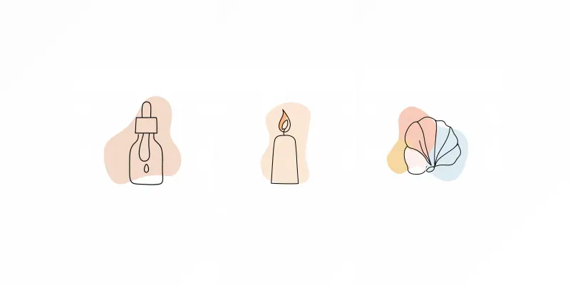 Minimal Line Art Pastel Patch Icons generated by undefined