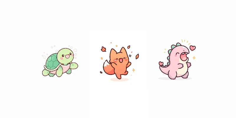 Adorable Kawaii Creatures Icons