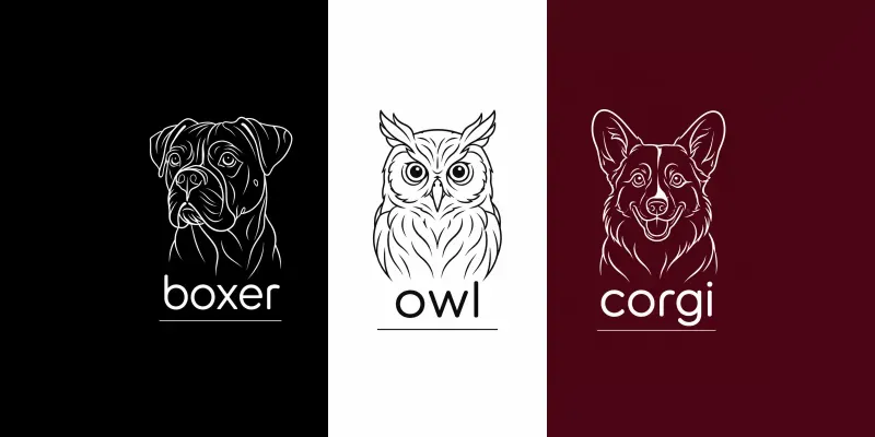 Minimalist Line Animals generated by undefined