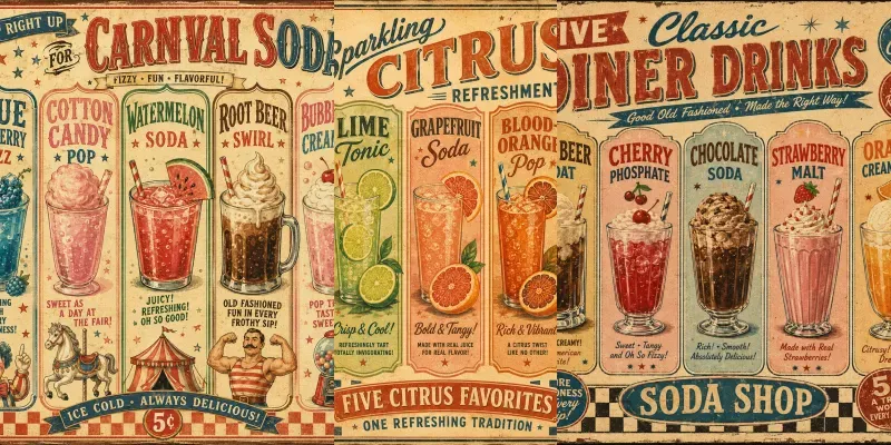 Vintage Soda Americana Posters generated by undefined