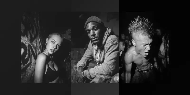 Gritty Flash Photography generated by undefined