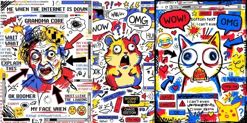 Ms Paint Style Character Drawings Art generated by undefined