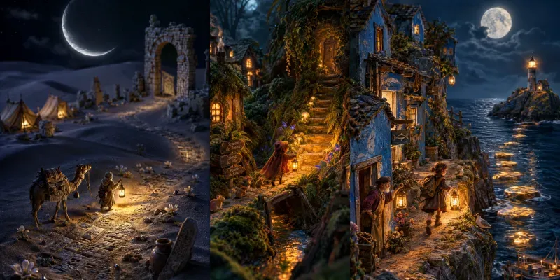 Storybook Lantern Journeys generated by undefined