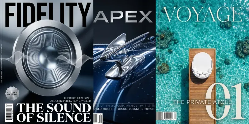Highend Commercial Magazine Covers generated by undefined