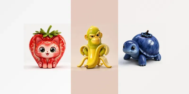 Glossy Fruit Animal Toy Generator generated by undefined
