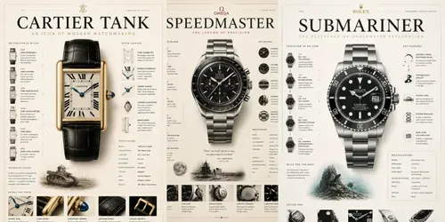 Iconic Watch Infographic Posters generated by chatgpt-image