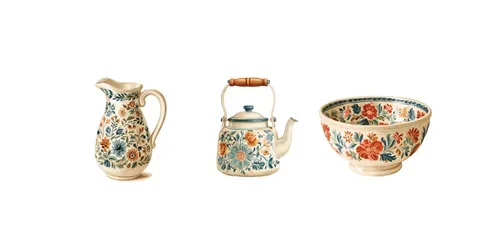Scandinavian Folk Kitchen Cliparts generated by midjourney